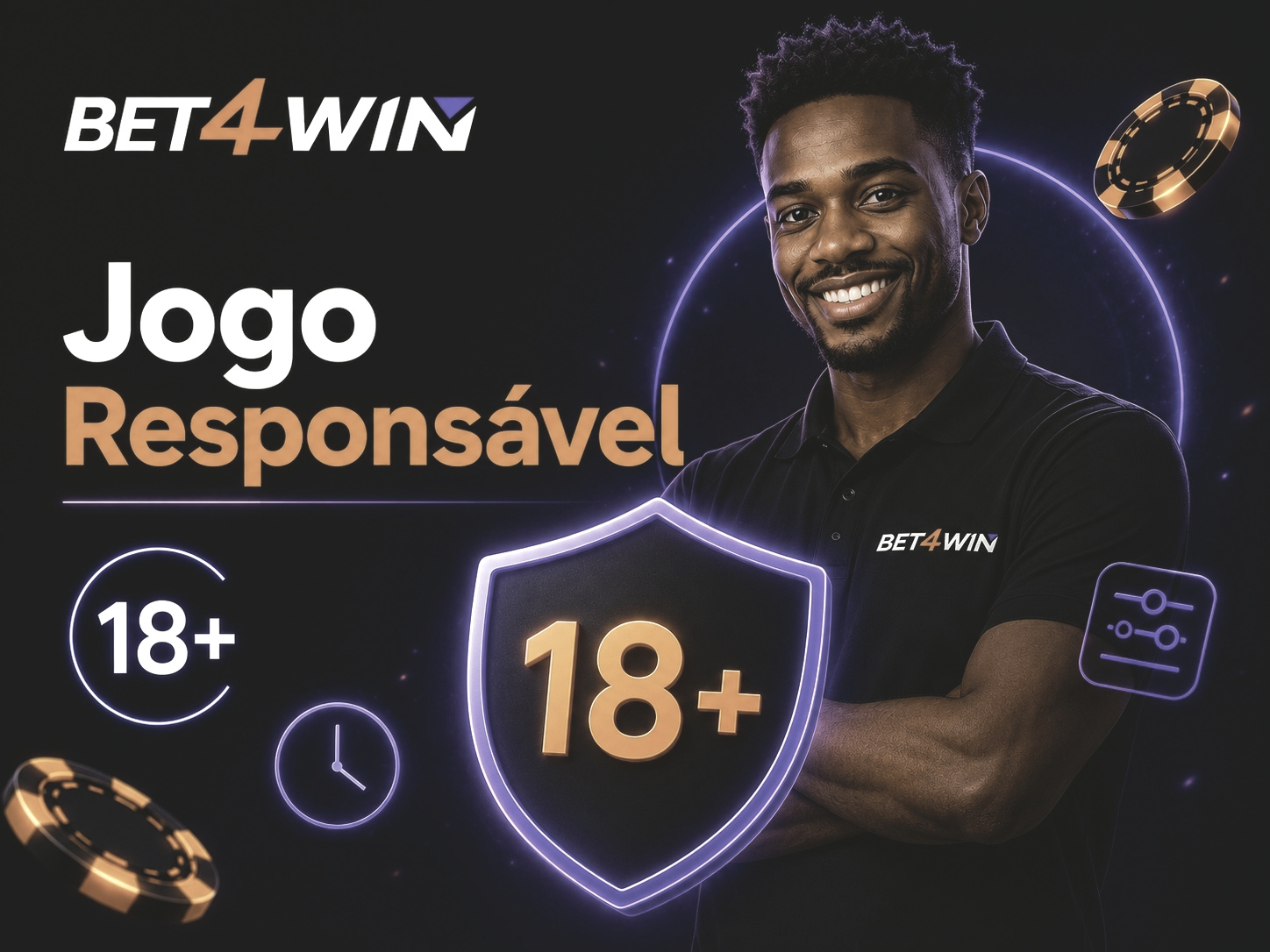 Ilustração sobre jogo responsável e limites de segurança na Bet4win