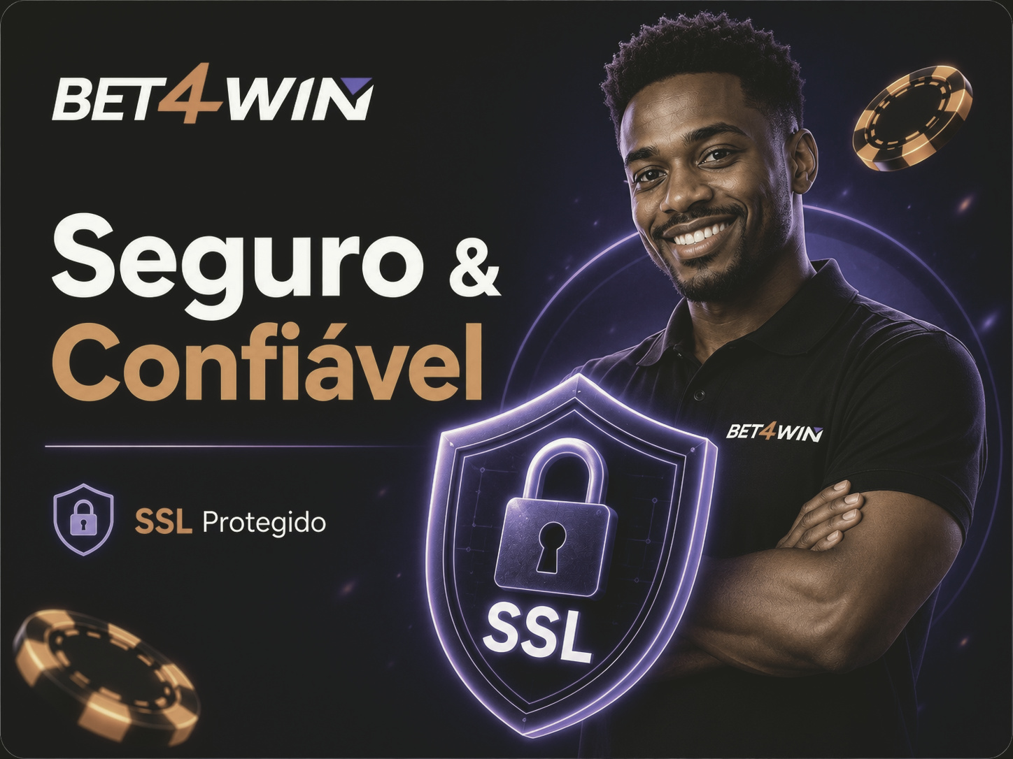 Representação de segurança e criptografia SSL da plataforma Bet4win